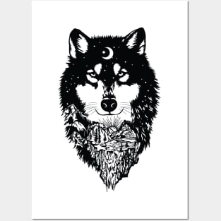 Wolf Mandala Posters and Art